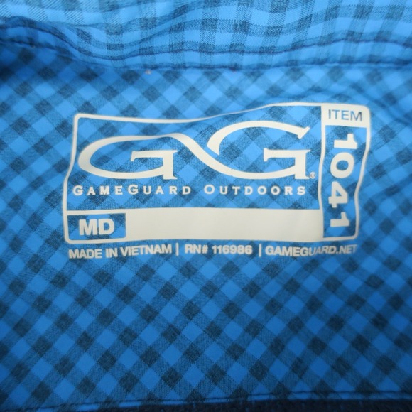 Gameguard‎ Outdoors Vented Shirt Mens Medium Blue Barnsley Hiking Fishing - Picture 7 of 12
